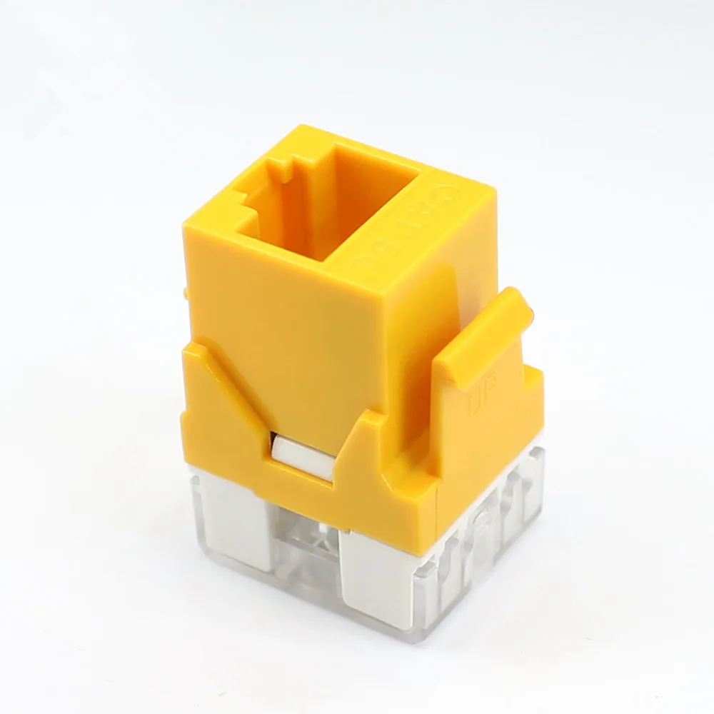 Cat5e UTP Network Module RJ45 Female Yellow Tool-less Keystone Jack For Patch Panel Ethernet Cable | Компьютеры и офис