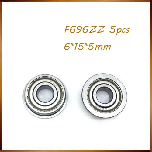 5 шт. F696 2Z F696ZZ F696zz zz DDRF 1560ZZ фланцевый фланец Глубокие шаровые подшипники 6x15x5 мм