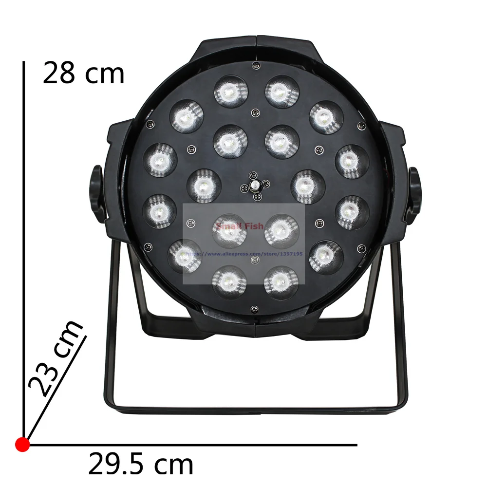 2xlot LED Par Light 18X10W 4IN1 RGBW EU/US Plug 5/6/7/8/13CH Zoom Lights DMX сценическое освещение Dj Disco Wash Lights|effect