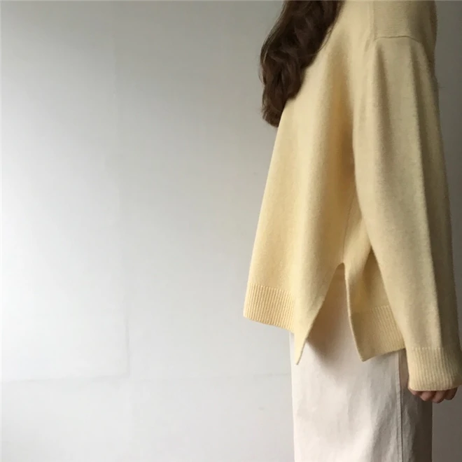 Auutmn Women Sweaters Casual Streetwear Harajuku O-neck Loose Pullovers Korean Female Simple Knitted Jumpers Winter Clothes | Женская
