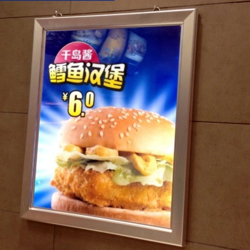 6PCS Restaurant Indoor LED Illuminated Menu Boards Light Boxes A3 Size Snap Frame Signs | Лампы и освещение