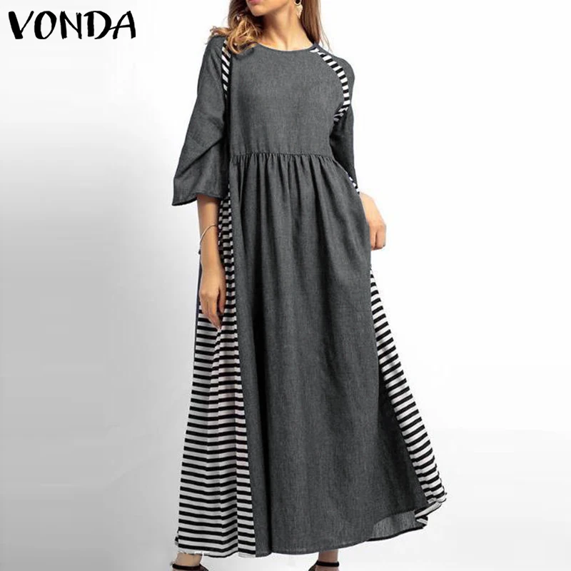 VONDA новые модные платья для беременных сексуальное платье с коротким рукавом для беременных женщин платье для беременных платье размера плюс сарафан