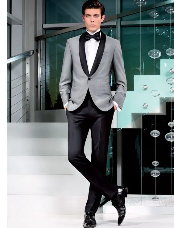 Костюм Homme Terno Masculino, смокинги, приталенные мужские костюмы, новейший дизайн, свадебные костюмы для мужчин, 3 предмета(пиджак+ брюки+ галстук - Цвет: as picture