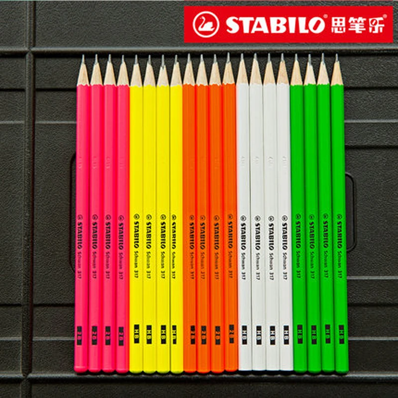 5 шт./лот Stabilo 317 шестиугольные карандаши HB/2B деревянные нетоксичные цветные