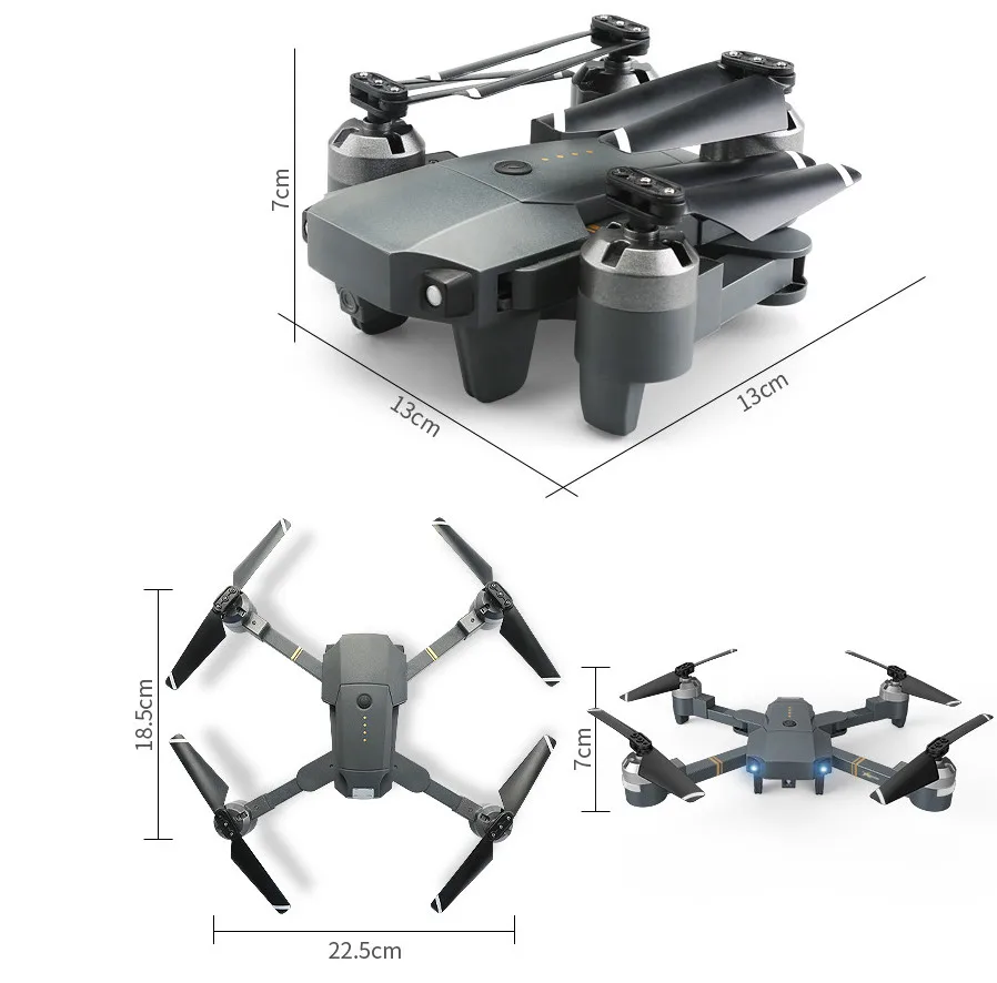 Складной беспилотные летательные аппараты с WI-FI FPV HD Камера дрона с дистанционным управлением 2,4G 4CH 6-осевой Радиоуправляемый вертолет в режиме реального времени Quadcopter RTF р/у Дрон vs XS809