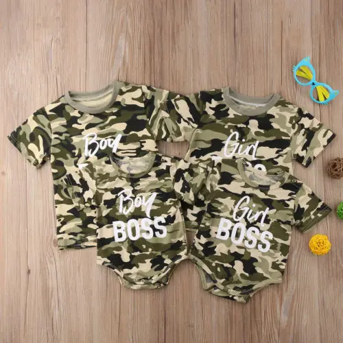 2019 камуфляжная одежда для новорожденных малышей мальчиков и девочек хлопковый