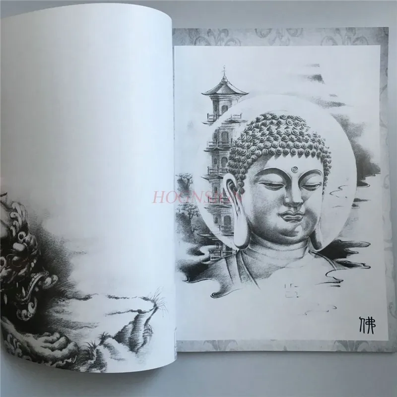 Tattoo Books Bodhi Tatoo Manuscript Album Equipment Such As Female Goddess Guanyin Like The Yellow Embroidery Supplies Sale