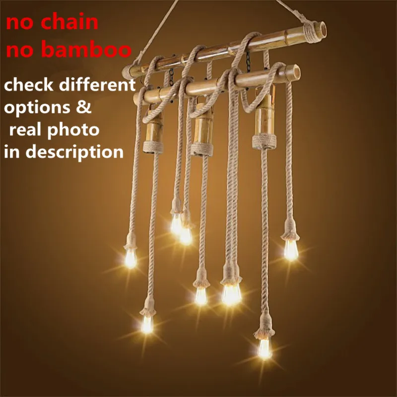 Подвесная лампа ручной работы в американском деревенском стиле с держателями