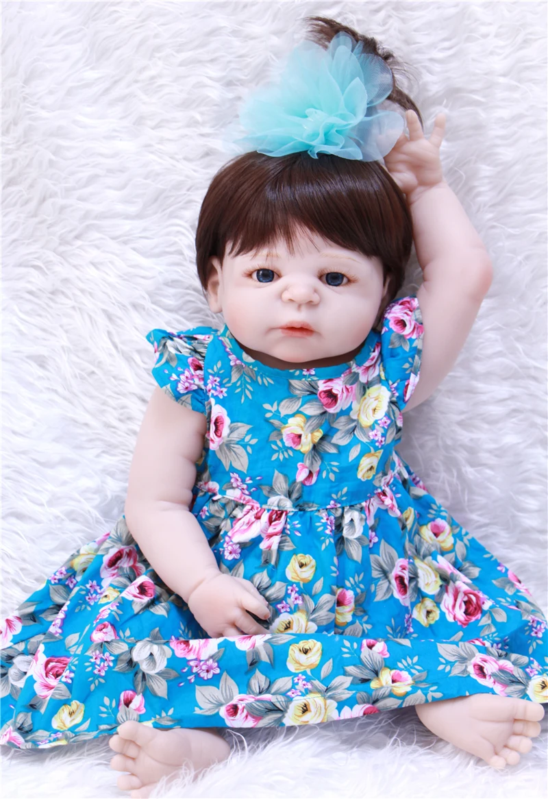 Bebes reborn 22 дюйма полностью силиконовые куклы baby doll игрушка в подарок пляжное