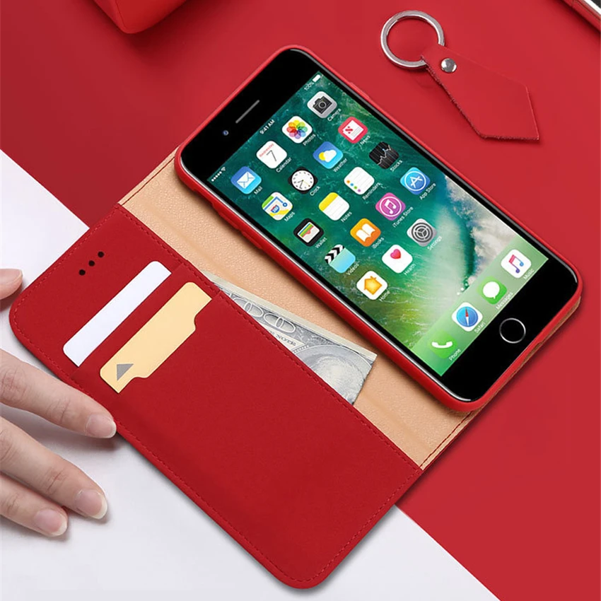 Flip Card Pokect Wallet Phone Case For iPhone 6 6S 7 8 Plus X XS Accessories Leather Back Cover Silicon Soft Cases Funda Coque |