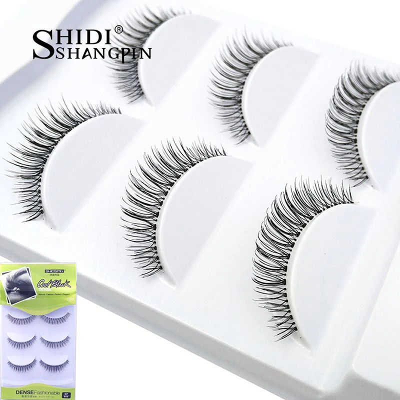 

SHIDISHANGPIN 3d mink eyelashes hand made 3 pairs eyelashes natural long lashes full strip lashes makeup false eyelash GB806