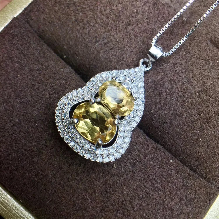 Женский кулон с топазом KJJEAXCMY boutique jewels инкрустация из чистого серебра 925 пробы