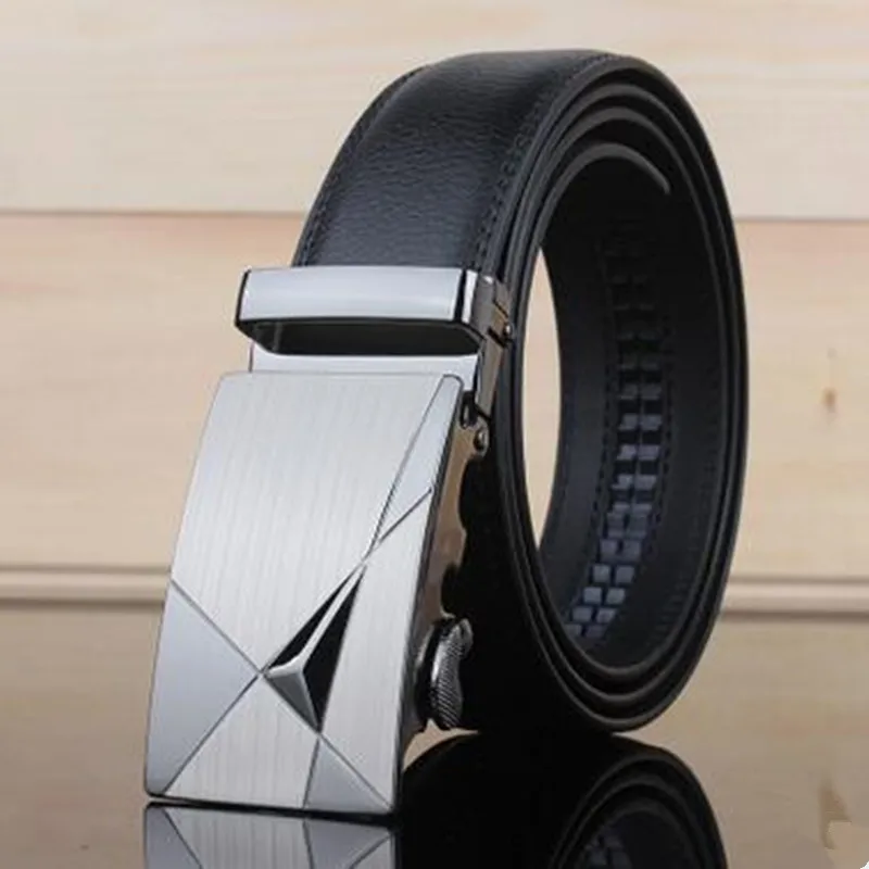 New Fashion Luxury Black Leather Automatic Mens Casual Waistband Waist Strap Belt Belts | Аксессуары для одежды