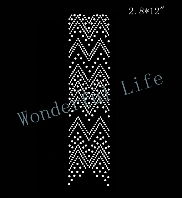 Узор из страз с утюгом на переноске узор шеврона в горошек лента бантом 2 8 &quotx 12&quot