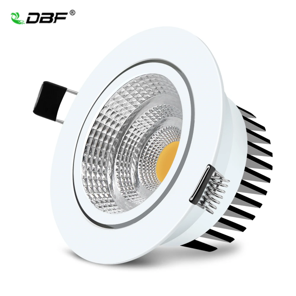 [DBF] круглый светодиодный светильник с регулируемой яркостью AC110V 220V 5 Вт/7 Вт/10 Вт/12