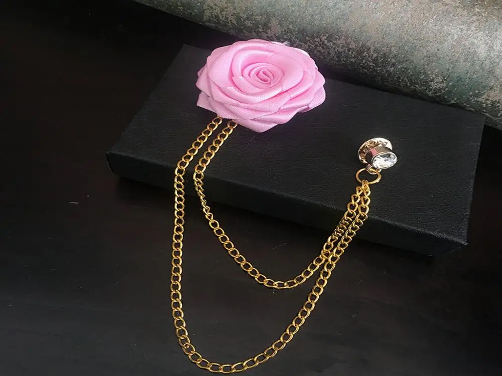 Flower Brooches Унисекс Франция романтический воротник лацкан булавка брошь лук галстук жениха свадебный костюм роза цветок цепь бабочка стразы аксессуары для корсажа - Цвет: Flower Brooches