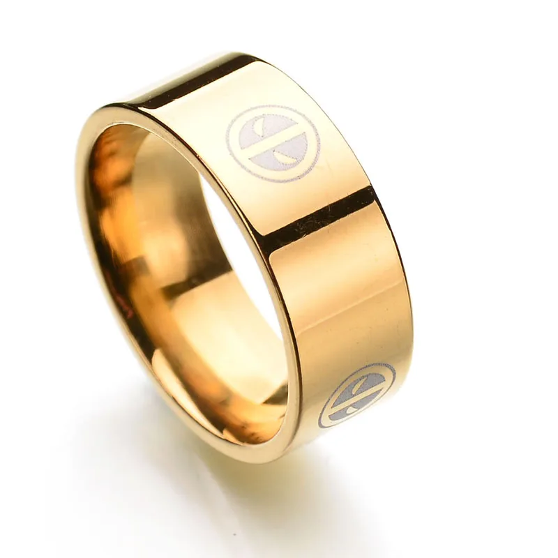 Новое поступление 8 мм Ювелирные изделия из нержавеющей стали кольцо &quotДэдпул&quot