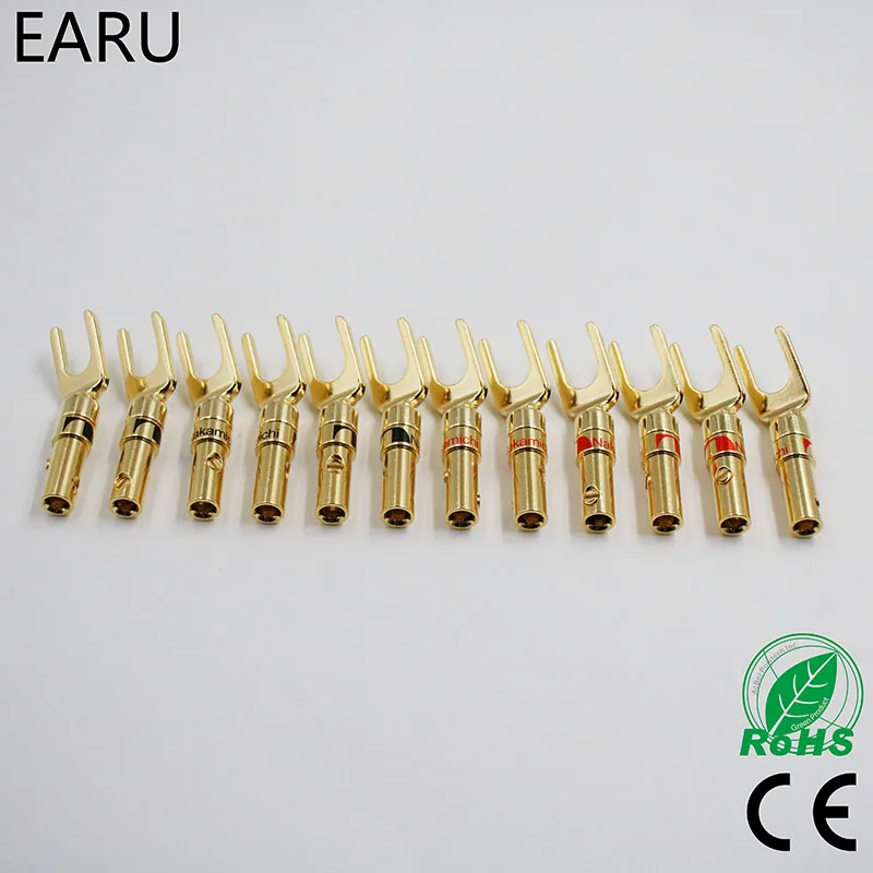 Адаптер для колонок Nakamichi позолоченный и посеребренный аудиовинт 8 шт.|adapter