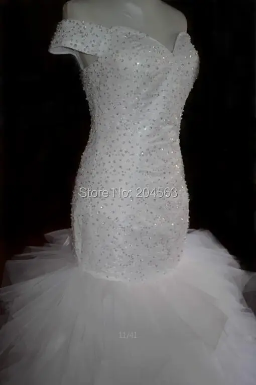 Hot Sale Real Picture Sweetheart Wedding Dresses Mermaid vestido de noiva with Crystals | Свадьбы и торжества