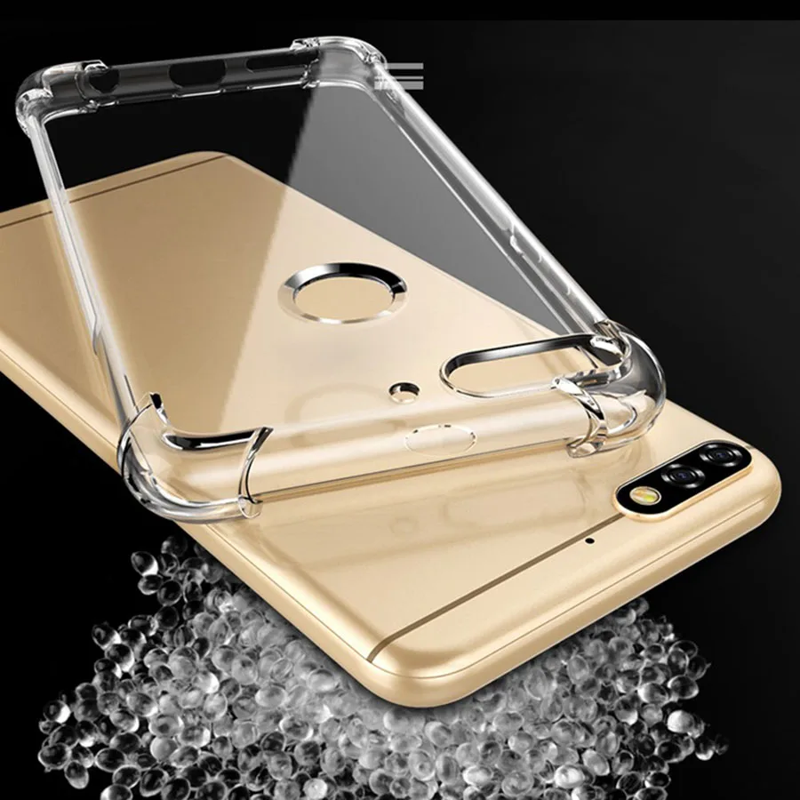 Модный Мягкий противоударный силиконовый чехол с четырьмя углами для Huawei play 7C