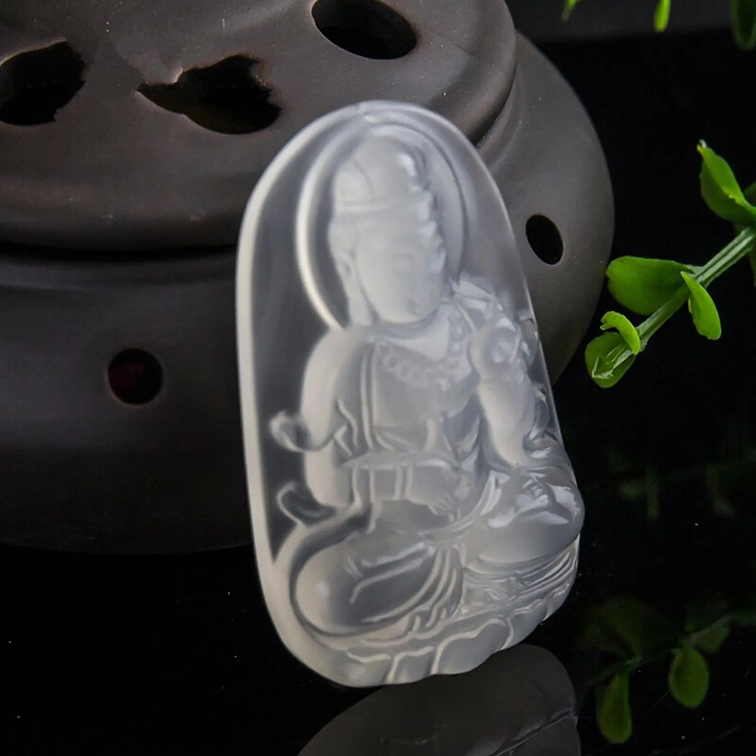 Koraba изысканные ювелирные изделия клин кк агат халцедон Avalokitesvara Гуаньинь Bodhisattva
