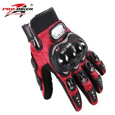 ZS moto S Pro biker moto rcycle перчатки полный палец рыцарь езда мото rcross спортивные перчатки Велоспорт моющиеся перчатки guantes - Цвет: Красный
