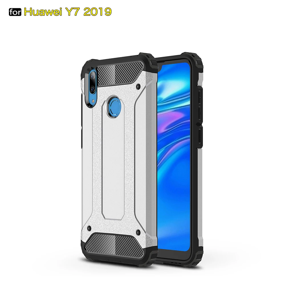 Жесткий чехол для Huawei Y7 2019 антидетонационные Роскошные мобильные чехлы