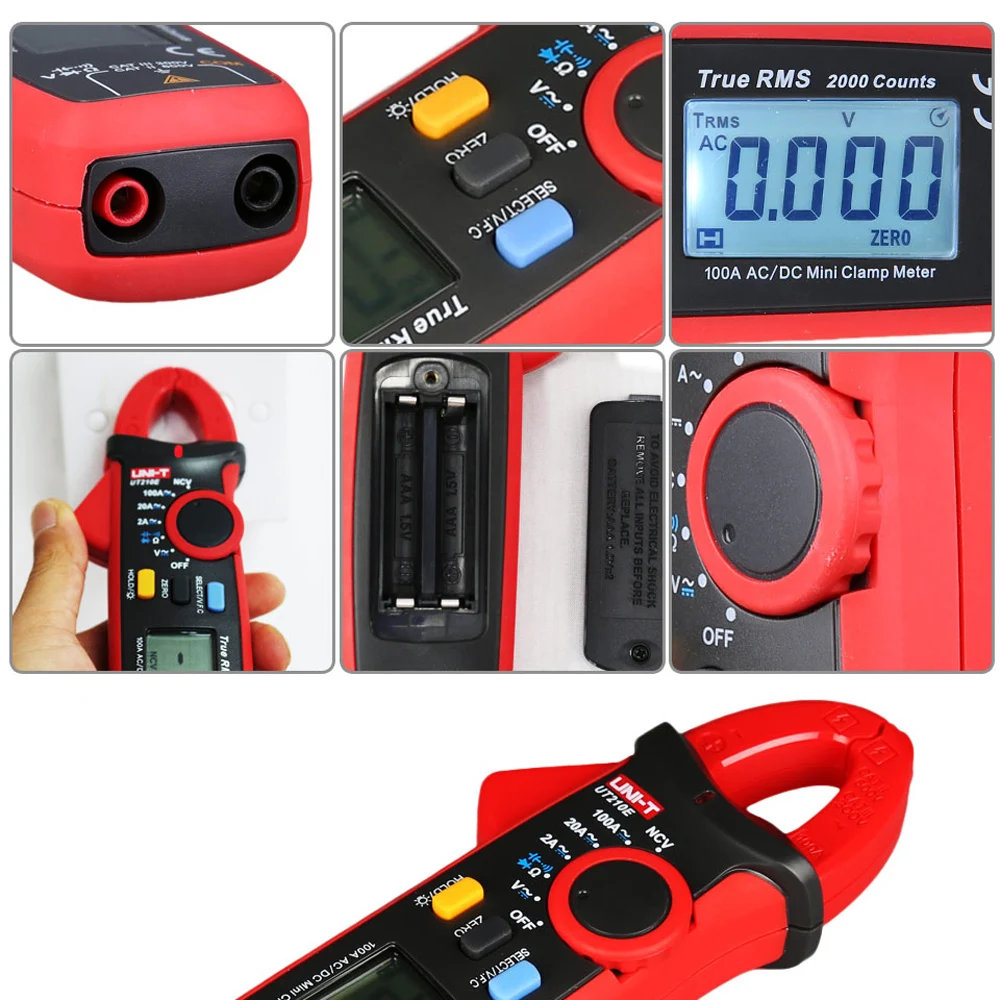 UT210E Токоизмерительные клещи истинный RMS Автоматический диапазон