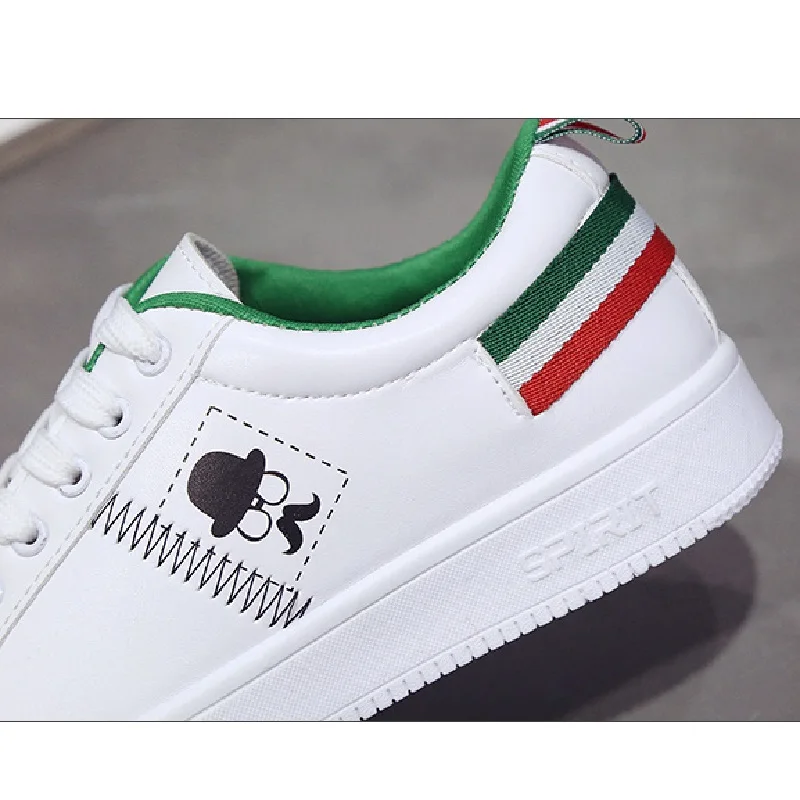 Женская повседневная обувь весна 2019 женская на плоской подошве дышащая кожаная