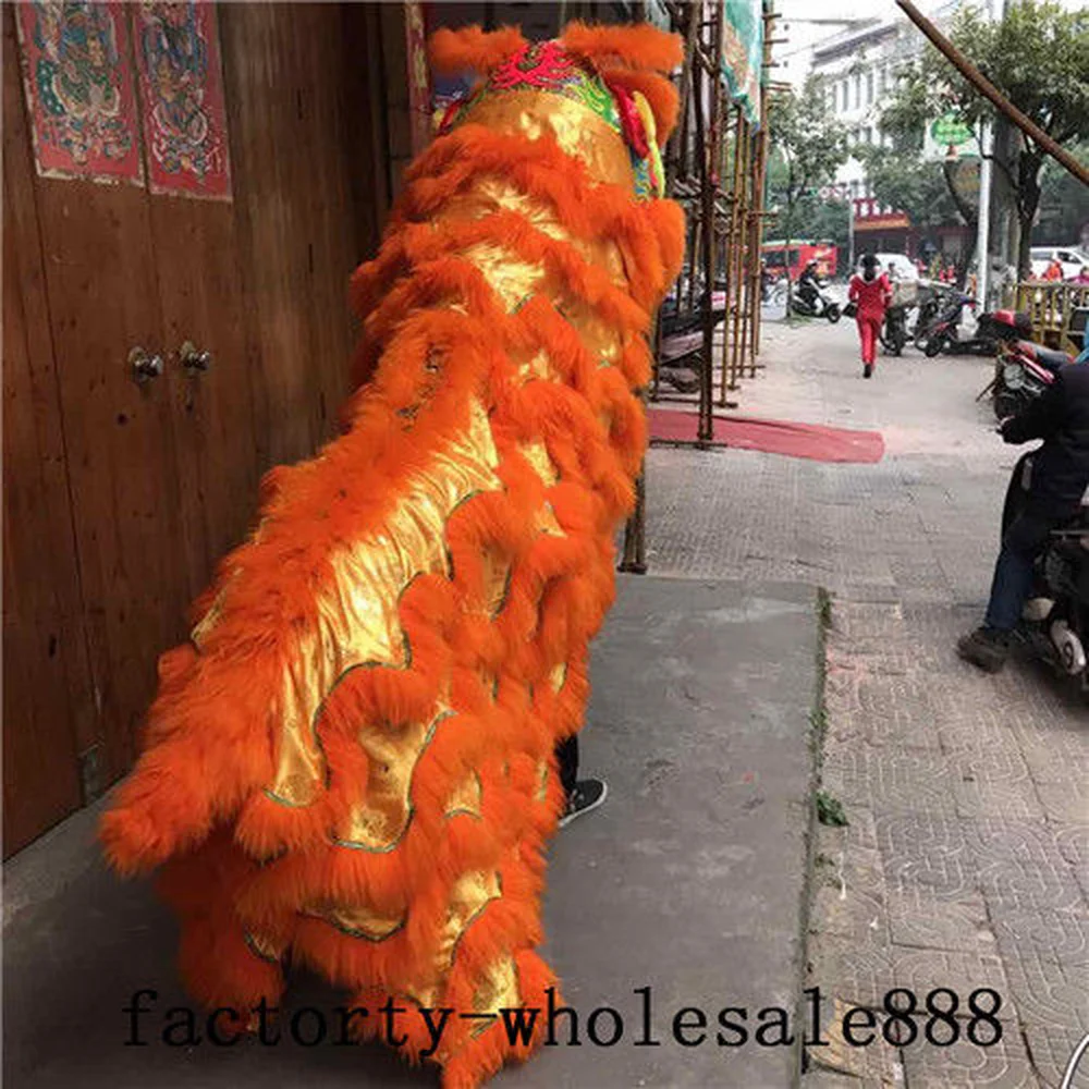 Chinese Folk art Lion Dance mascot Costume wool Southern For two adults new Advertising Carnival Halloween Christmas Easter |