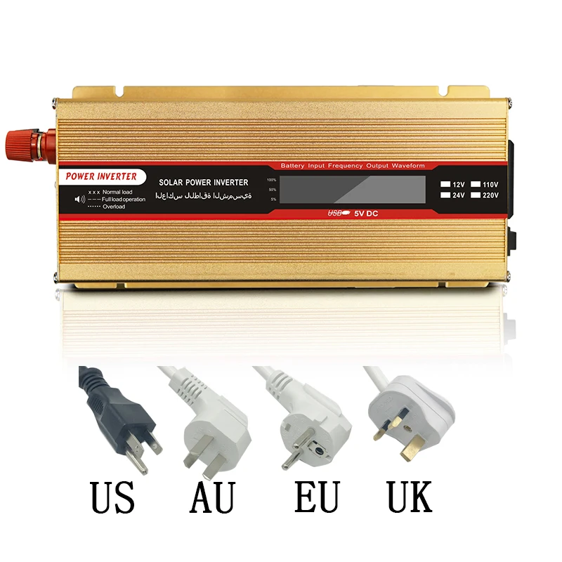 DC 12 V/24 В переменного тока 110 V/220 V 1000 W 1500 2000 Инвертор Солнечная фотоэлектрических