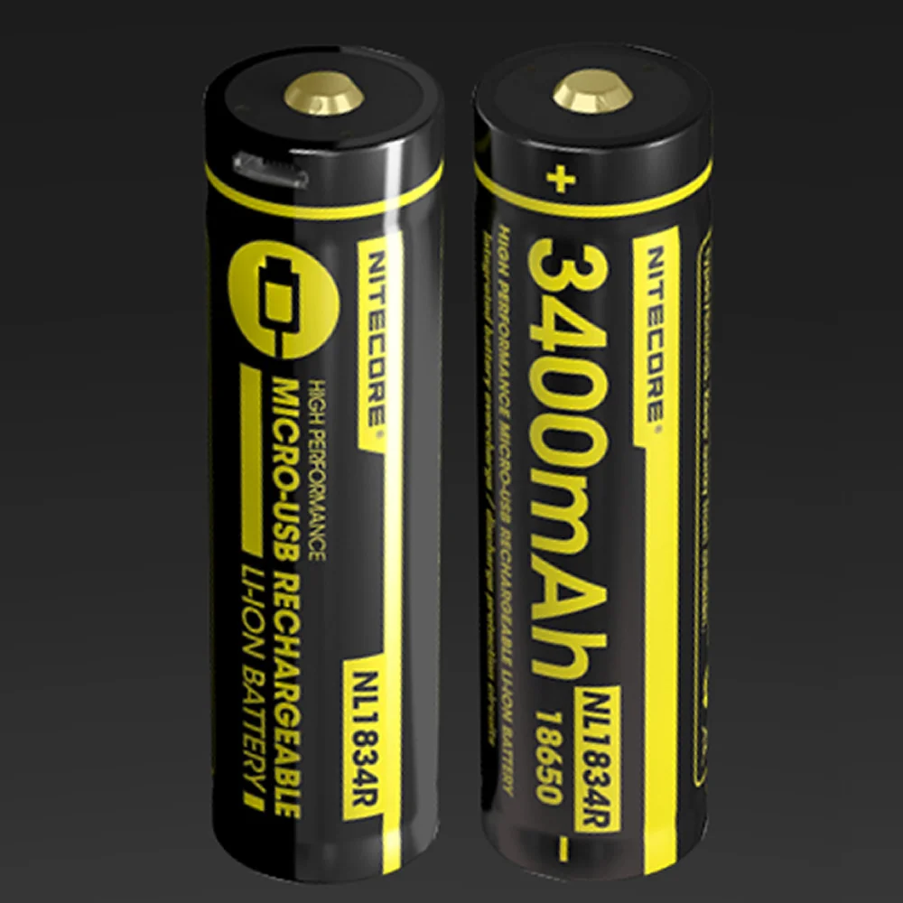 Аккумуляторная литий ионная батарея NITECORE NL1834R 3400 мАч 3 6 Вт/ч 18650 в|Портативные