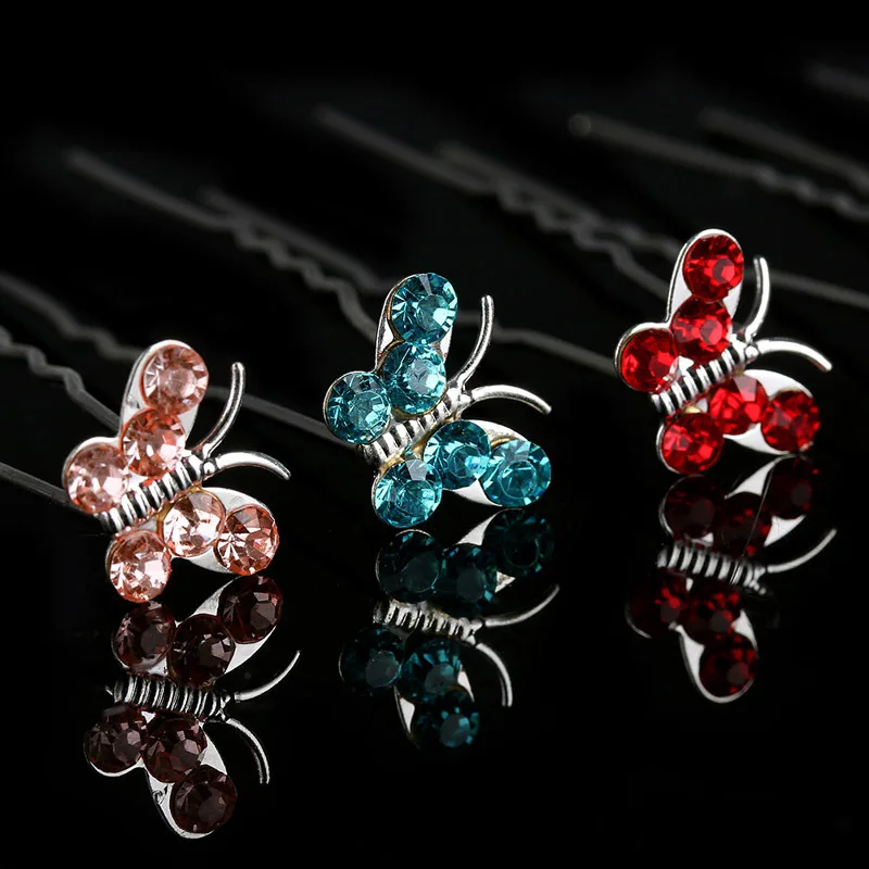 10 шт. заколки для волос с разноцветными кристаллами|clip wedding|hair clip weddingbridal hair pins |