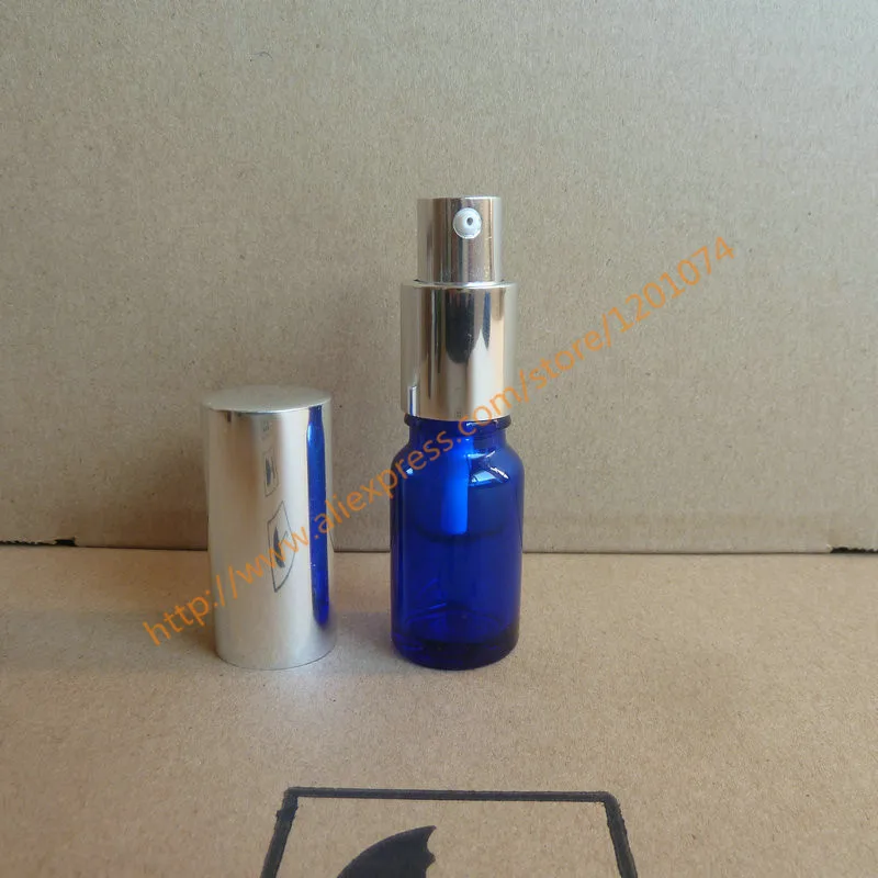 Прозрачная/синяя/зеленая/коричневая стеклянная бутылка 10 мл с алюминиевым