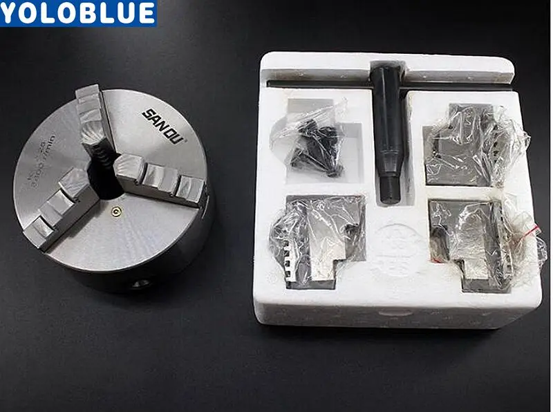 3-х кулачковый токарный патрон 80 мм 100 125 130 160 200 Самоцентрирующийся металлический