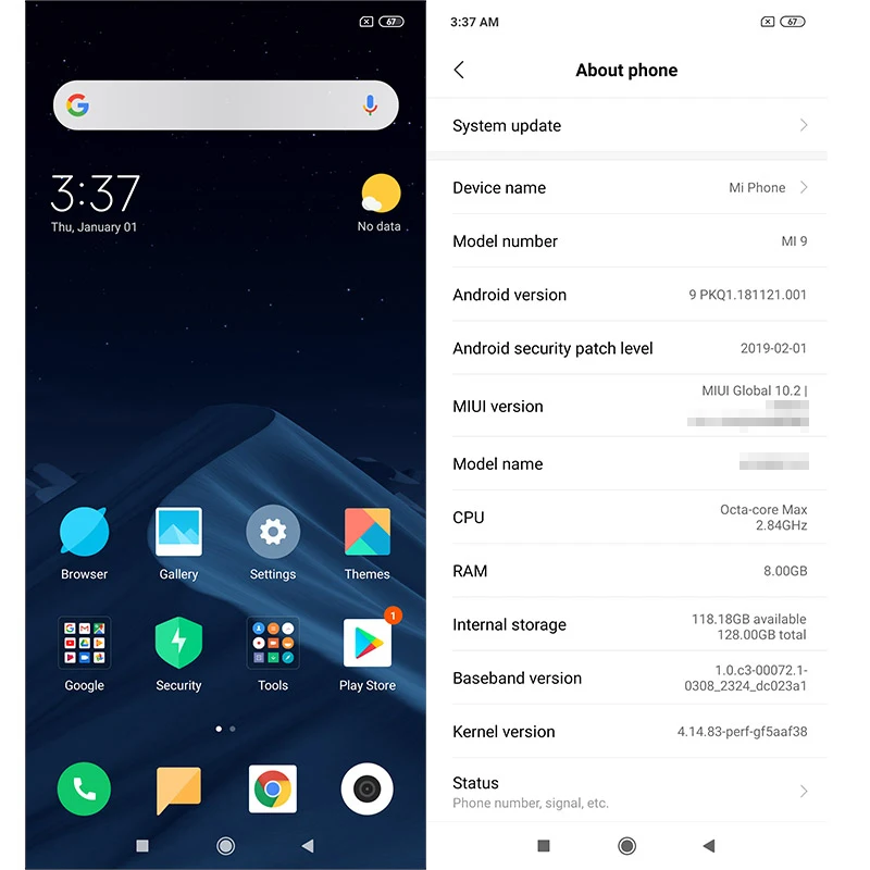 Новый Xiaomi mi 9 128GB 8GB Смартфон Snapdragon 855 Octa Core 6 39 &quot1080 P AMOLED дисплей 48MP Тройная камера