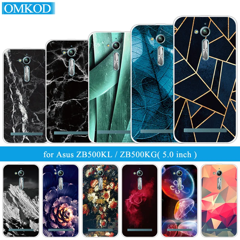 5 0 дюйма для ASUS Zenfone GO ZB500KL DIY Rhombus чехлы телефонов мягкий силиконовый прозрачный