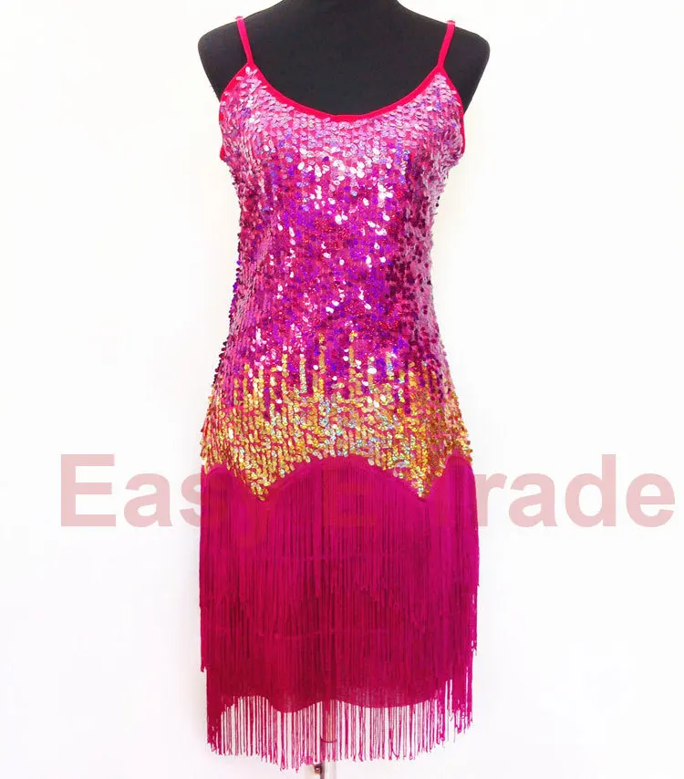 Женское бальное платье с бахромой для латинских танцев|latin dance costumes|latin dresscha cha |