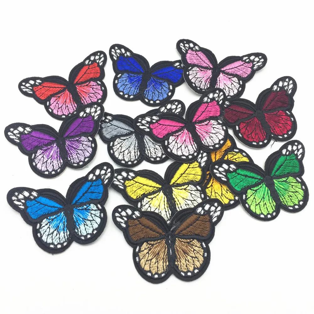 120 шт. смешанные нашивки с бабочками наклейка на одежду помощью утюга или