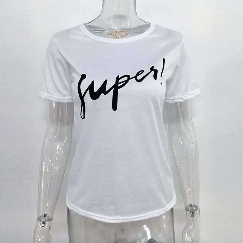 2019 футболка с буквенным принтом для женщин круглым вырезом и коротким рукавом