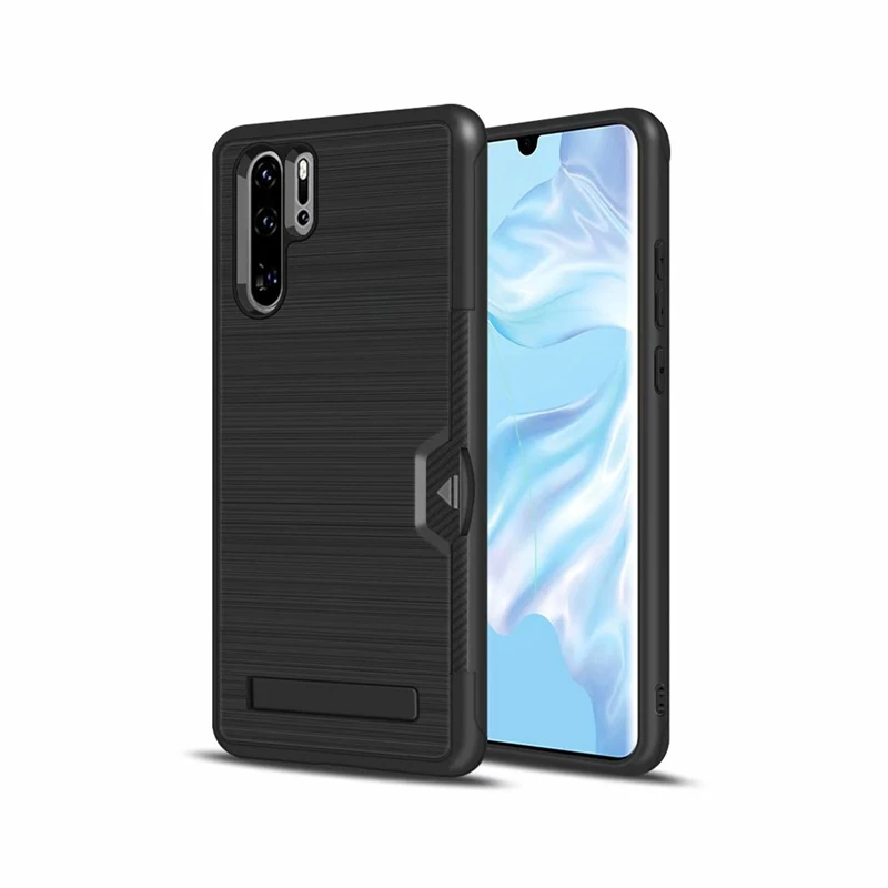 Чехол для телефона huawei P30 Pro, гибридный держатель со слотом для карт, армированный TPC, Жесткий Чехол из поликарбоната для huawei P30, роскошный прочный Чехол-кошелек с подставкой
