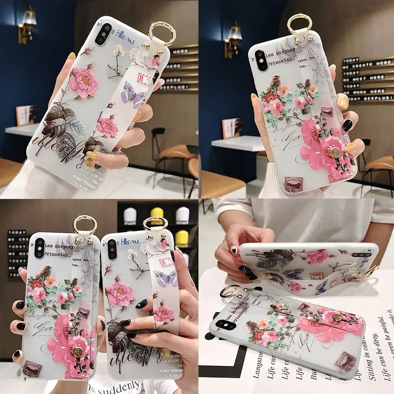 Наручные Крышка для Vivo Y17 Y3 Y66 V5 Lite V5S V7 плюс V15 Pro Y97 Y93 Y93S Y75 V9 Y85 Y67 Y83 Y81 Y81S цветок