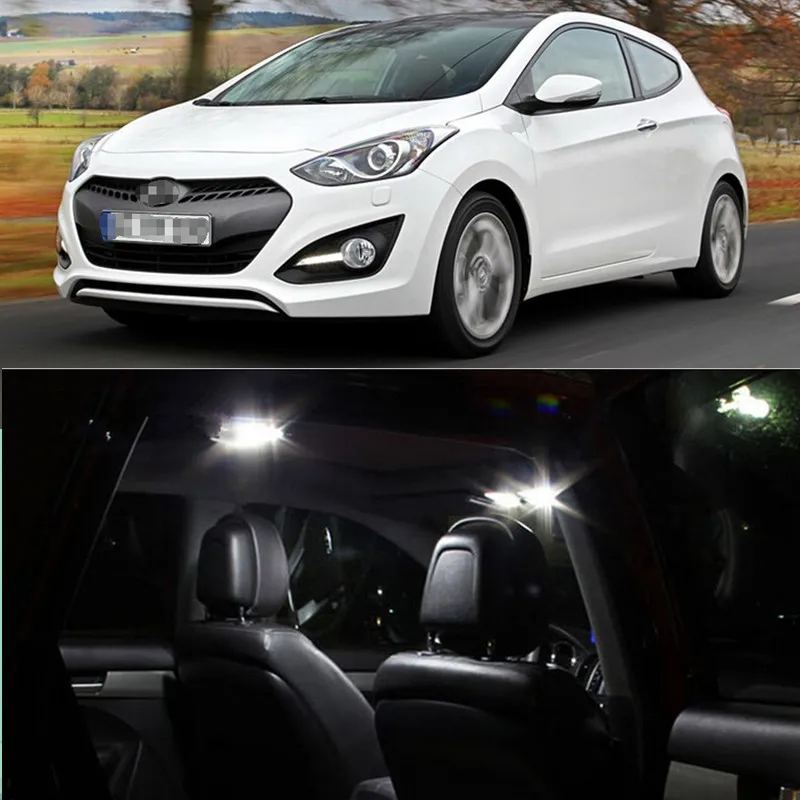 Автомобильная светодиодная лампа 12 В для Hyundai I30 2013 Внутренняя купольная карта