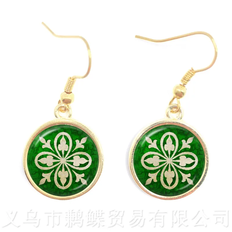 

2018 New Handmade Celtic Earrings Art Glass Dome Vintage Mandala Boho Drop Earrings For Women Nice Gift