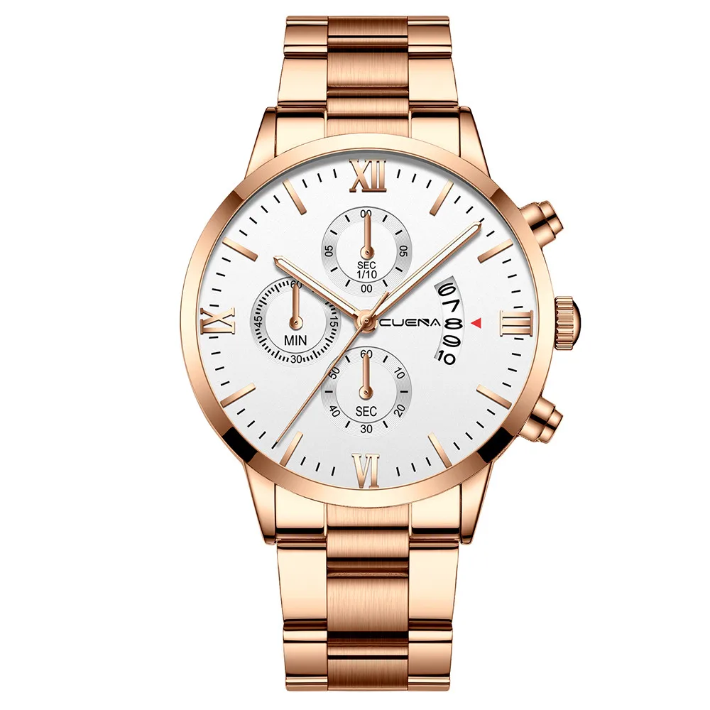 Мужские s часы лучший бренд класса люкс CUENA мужские деловые стальные с ремешком
