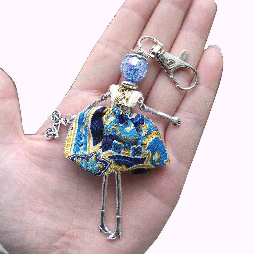 YLWHJJ The new baby doll bag keychain for women cute female princess girl key chain pendant fashion dress jewelry free shipping | Украшения