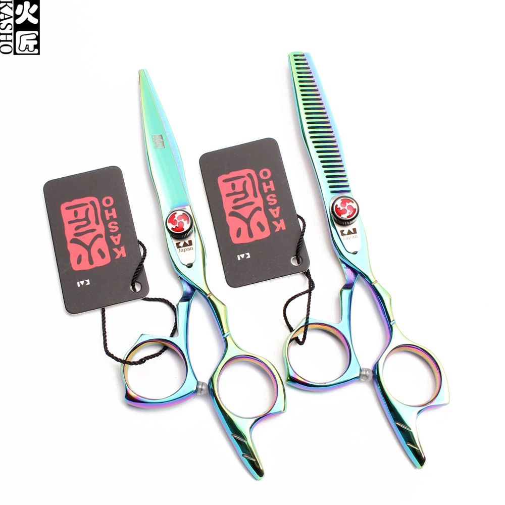 50 шт. H9017 6 0 &quotоптовая продажа Kasho 440C Парикмахерская ножницы филировочные Professional