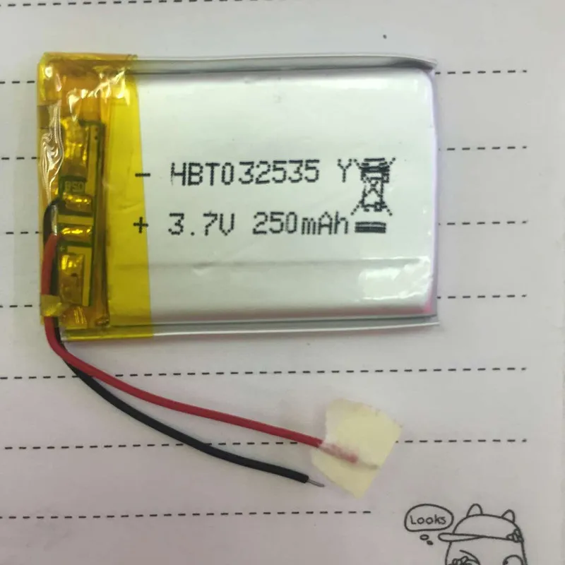 

3.7V polymer lithium battery 032535302535 250mah MP3 MP4 MP5 ultra-thin recording pen