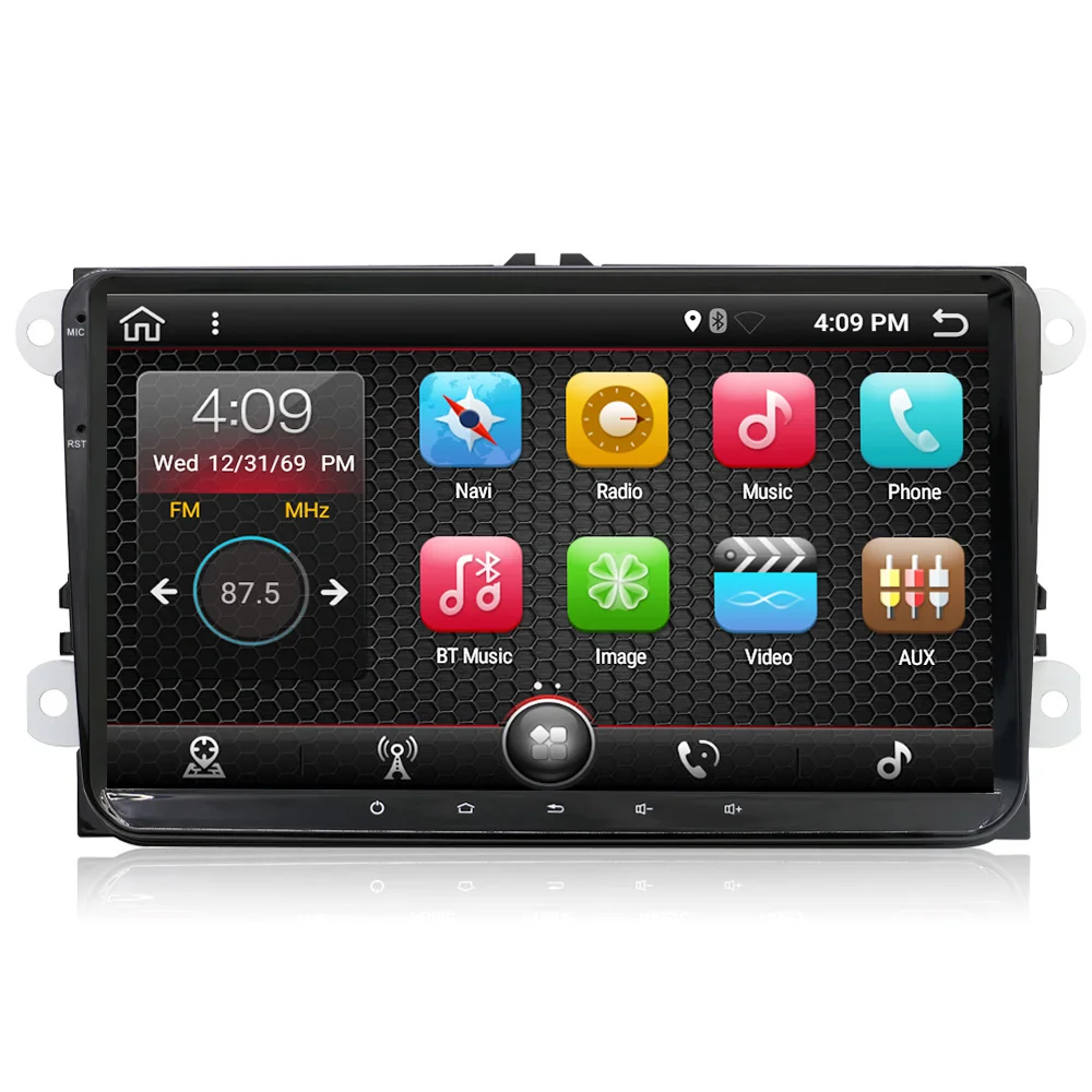 Eunavi 2 Din 9 ''Восьмиядерный Android 8 1 автомобильный навигационный GPS радиоприемник