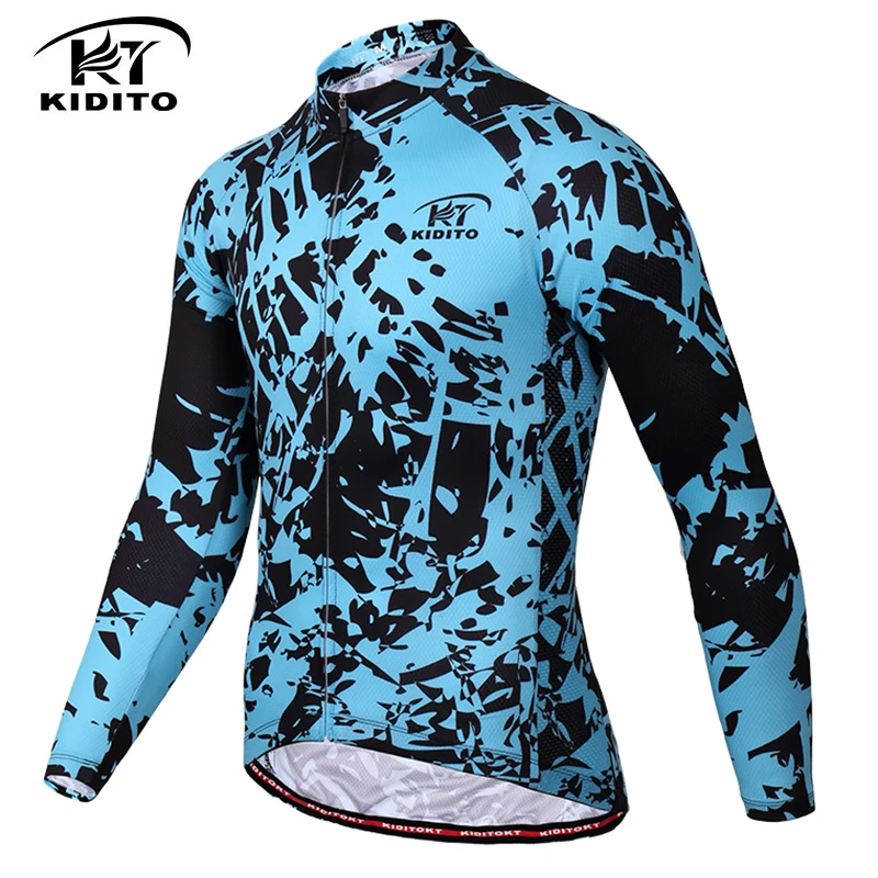 Cycling Jersey KIDITOKT длинный рукав майки для велоспорта быстросохнущие мотобайк, велосипед, велотренажер, Одежда Майо Ропа Ciclismo Спортивная одежда для велосипеда - Цвет: Cycling Jersey